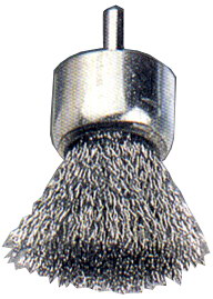 25mm x 1/4 Shaft Crimped Wire End Brush - Click Image to Close