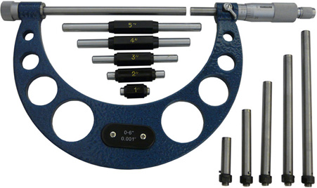 600-700mm Interchangeable Outside Micrometers - Click Image to Close