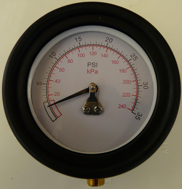 1/8 BSP Bottom Entry Pressure Gauges - Bottom Entry - Click Image to Close