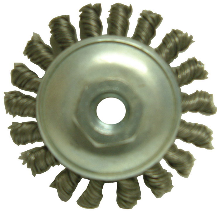 95 x M14x2.0 Twist Knot Wire Bevel Brush