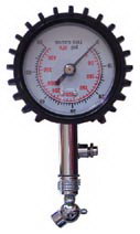 Car Angled Chuck Tyre Pressure Gauges - Click Image to Close