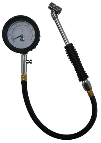 350mm Hose & Dual Chuck Tyre Pressure Gauge